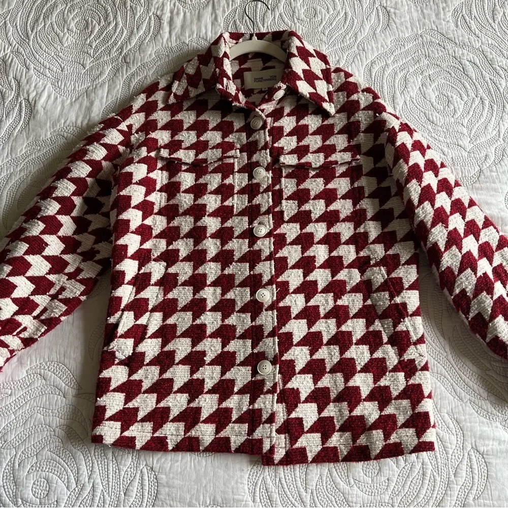Diane Von Furstenberg (DVF) - Short Manon Tweed Jacket - Arrow Red